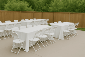 Outdoor table and chair rentals in Glens Falls NY