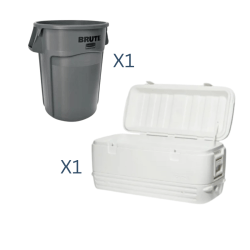 Cooler & Trash Can Package