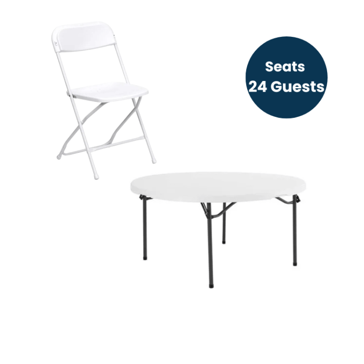 Round Table & Chair Package – 24 Guests Round Table & Chair Package – 24 Guests