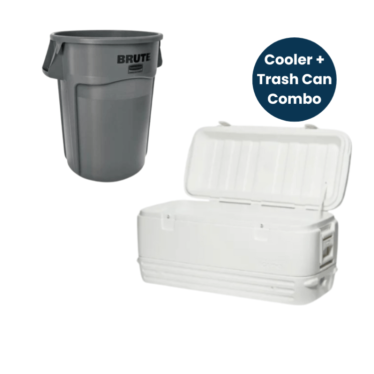 Cooler & Trash Can Package Cooler & Trash Can Package
